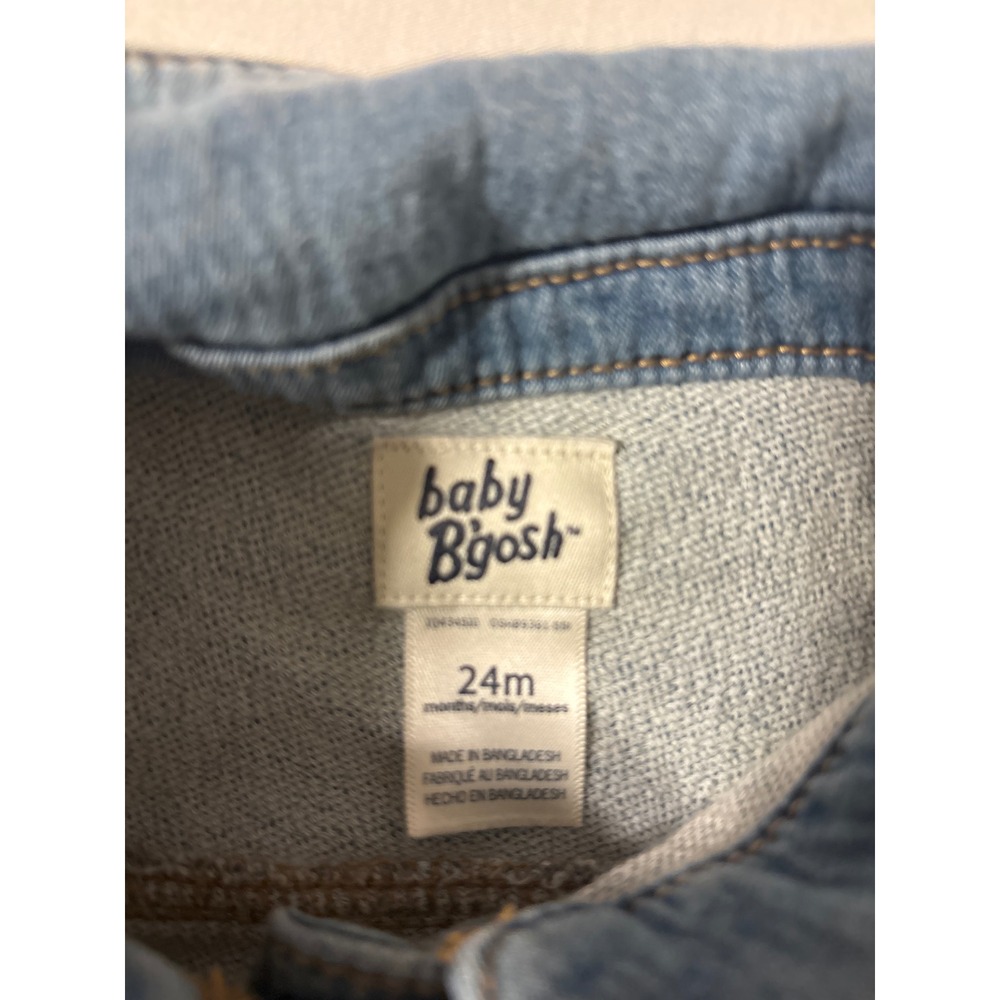 Baby B'gosh Denim Jacket Toddler 24m Light Blue Excellent Trucker Button Front - Picture 3 of 4